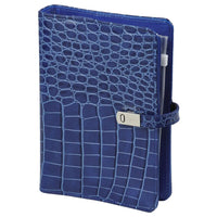 1111-07 hervulbare Personal Organizer Croco Mediterraan blauw