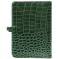 1111-09 Nachfüllbar Personal Planer Organizer Croco Waldgrün