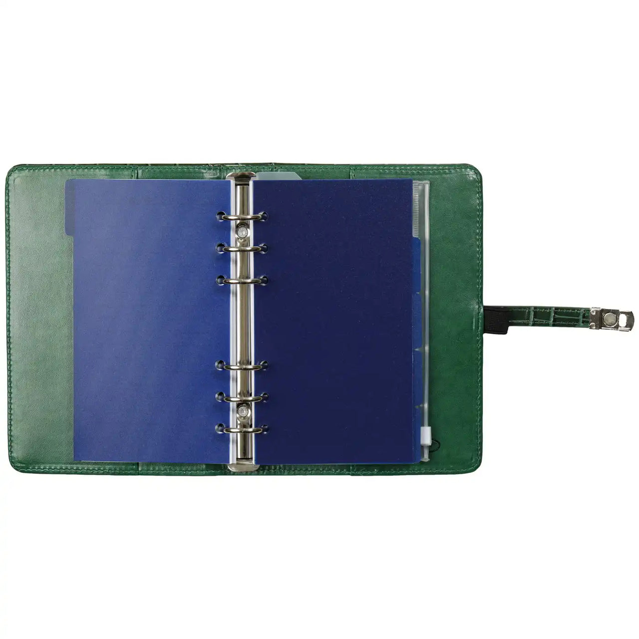 1111-09 Nachfüllbar Personal Planer Organizer Croco Waldgrün