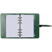 1111-09 Nachfüllbar Personal Planer Organizer Croco Waldgrün