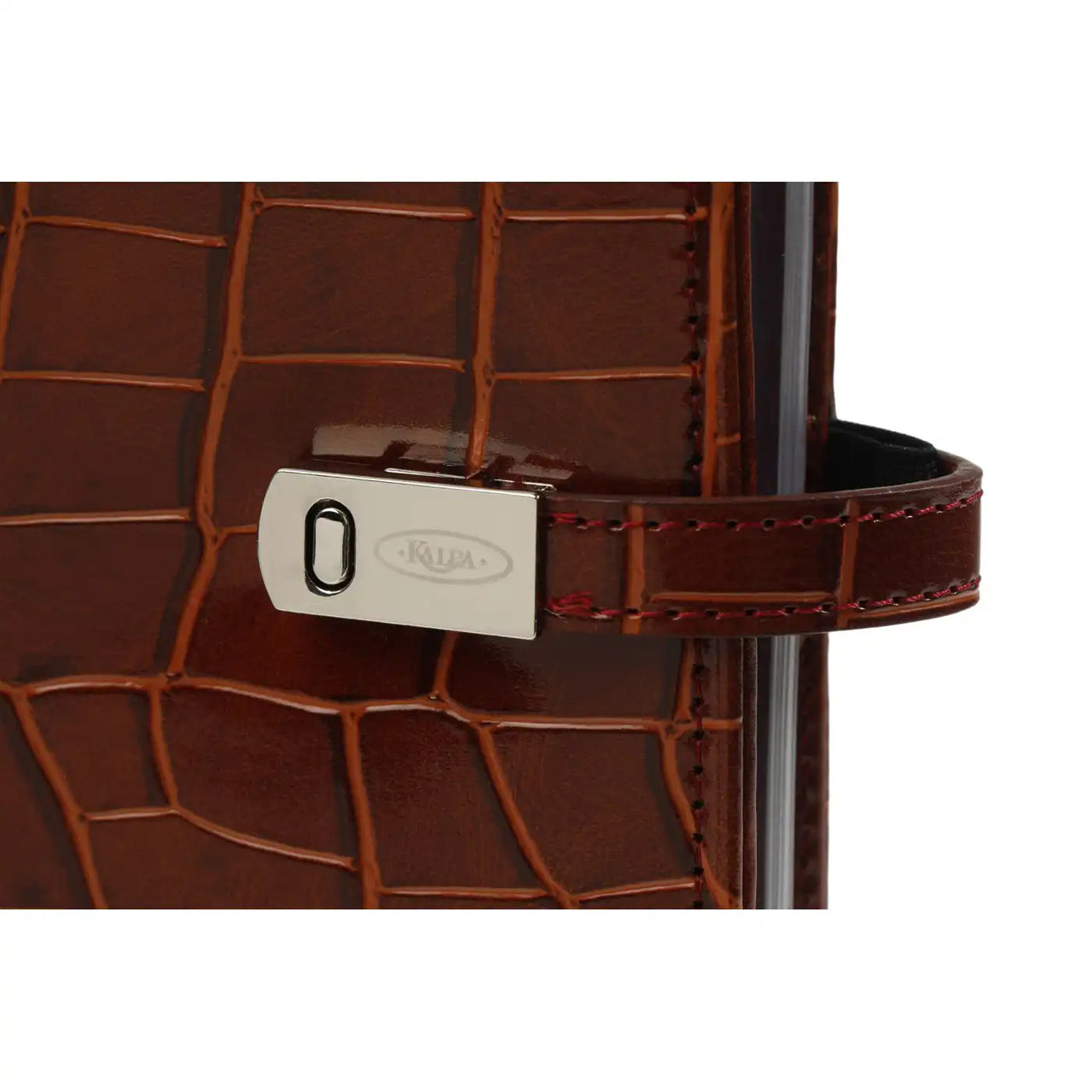 1111-10 nachfüllbar Personal 6 Ringbindemittel Organizer Croco Cognac