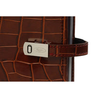 1111-10 nachfüllbar Personal 6 Ringbindemittel Organizer Croco Cognac