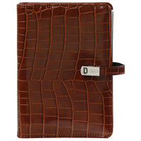 1111-10 nachfüllbar Personal 6 Ringbindemittel Organizer Croco Cognac