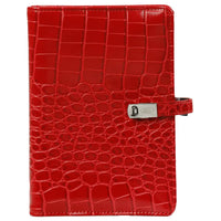 1111-11 Nachfüllbar Personal 6 Ring Binder Planer Croco Rot