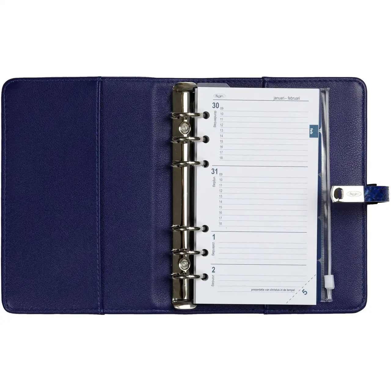 1111-75 Personal Bindemittel Organizer Croco Indigo