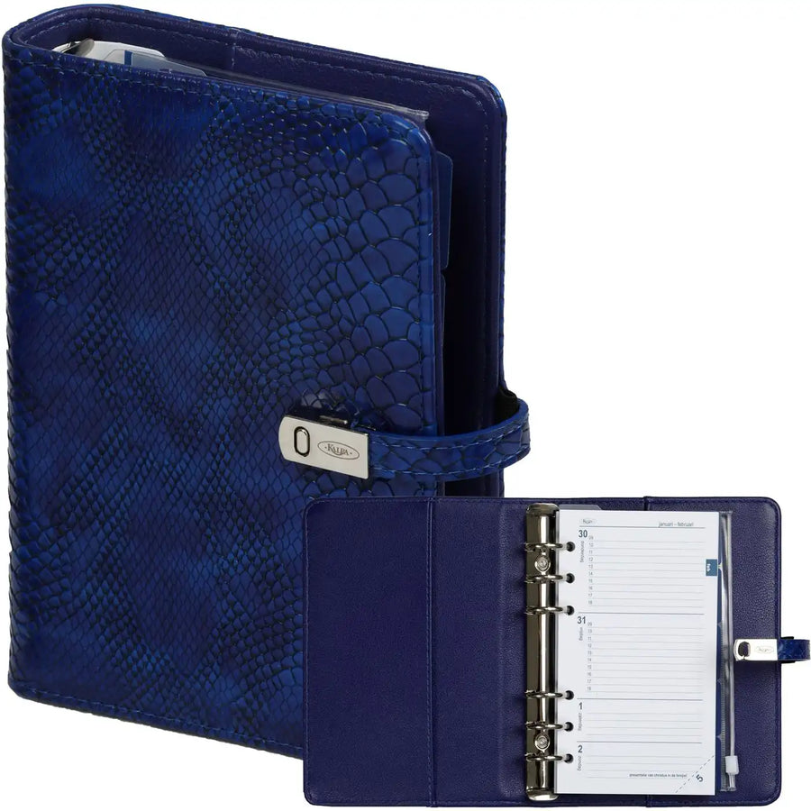 1111-75 Personal Bindemittel Organizer Croco Indigo
