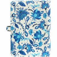 1111-78 Personal Ring Binder Agenda Blue Flowers