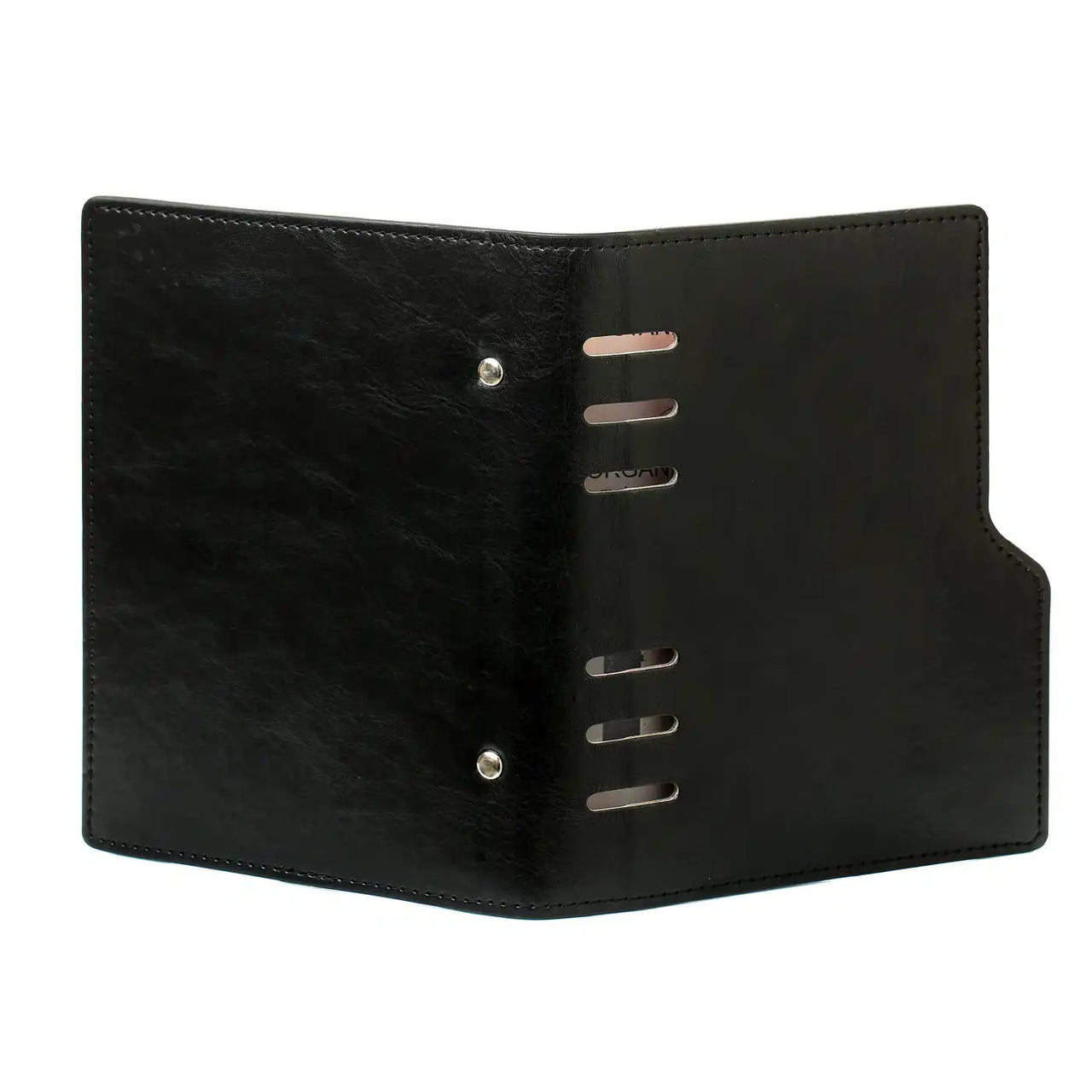 1116-60 Clipbook Personal Ring Binder Planner Pullup Black