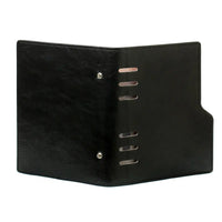 1116-60 Clipbook Personal Ring Binder Planner Pullup Black