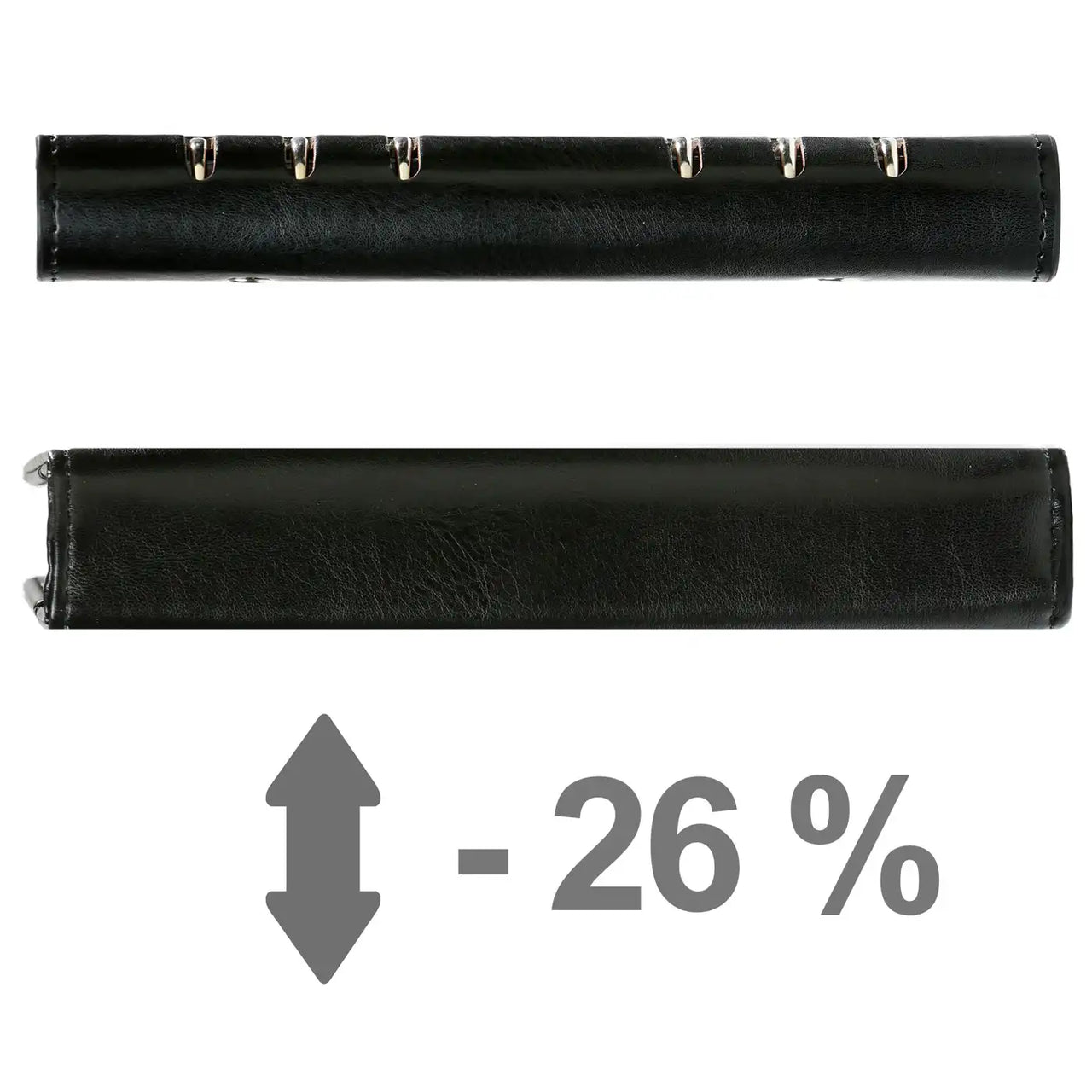 1116-60 Clipbook Personal Ring Binder Planner Pullup Black