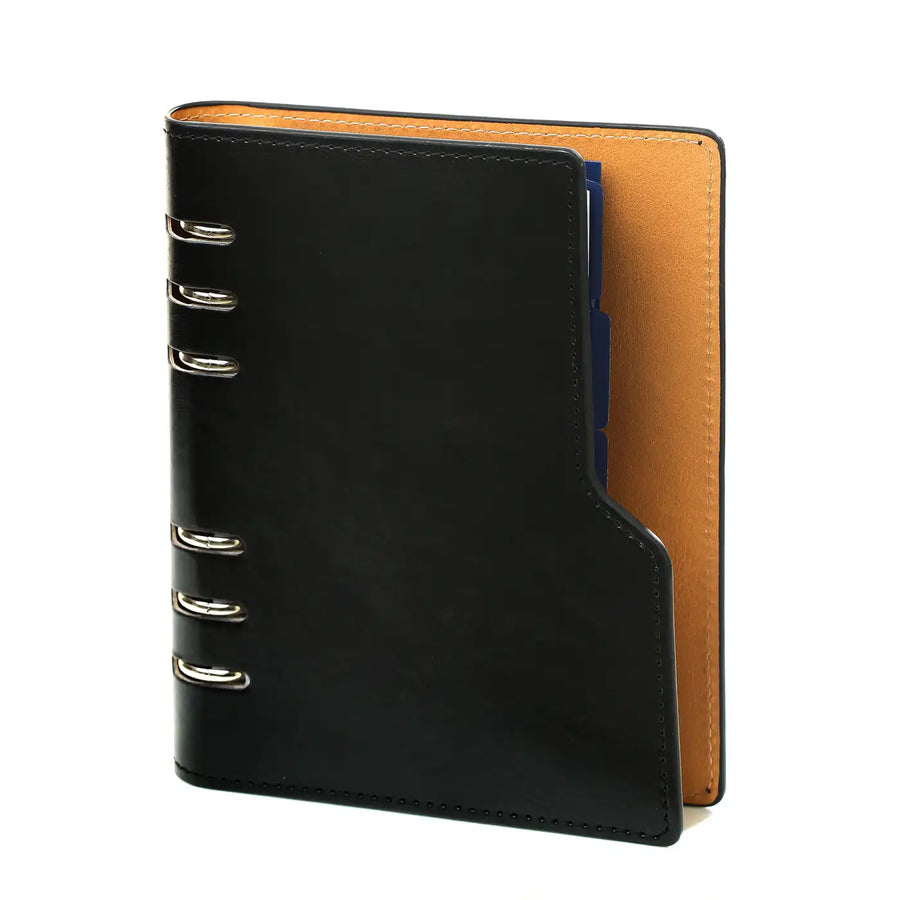 1116-60 Clipbook Personal Ring Binder Planner Pullup Black