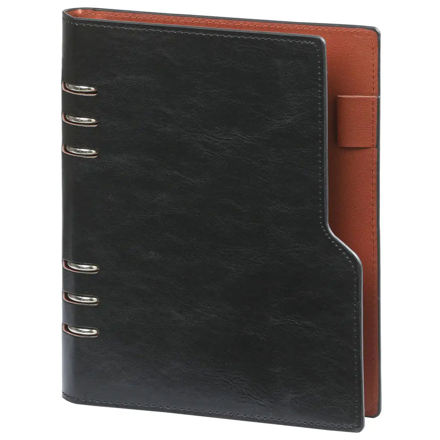1116-60 Clipbook Personal Ring Binder Planner Pullup Black