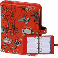 1311-04 Hervulbare Pocket 6 Ringband Planner Zee van bloemen rood
