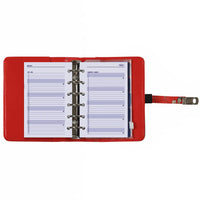 1311-04 Hervulbare Pocket 6 Ringband Planner Zee van bloemen rood