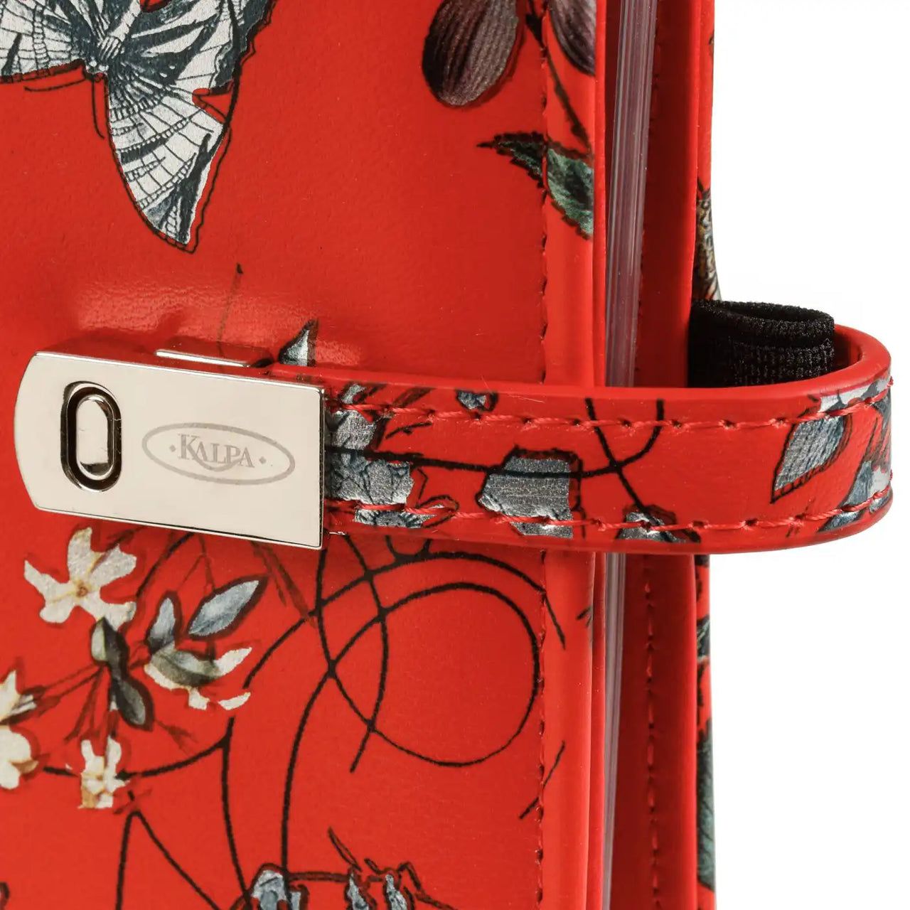 1311-04 Hervulbare Pocket 6 Ringband Planner Zee van bloemen rood