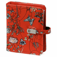 1311-04 Hervulbare Pocket 6 Ringband Planner Zee van bloemen rood