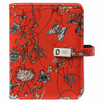 1311-04 Hervulbare Pocket 6 Ringband Planner Zee van bloemen rood