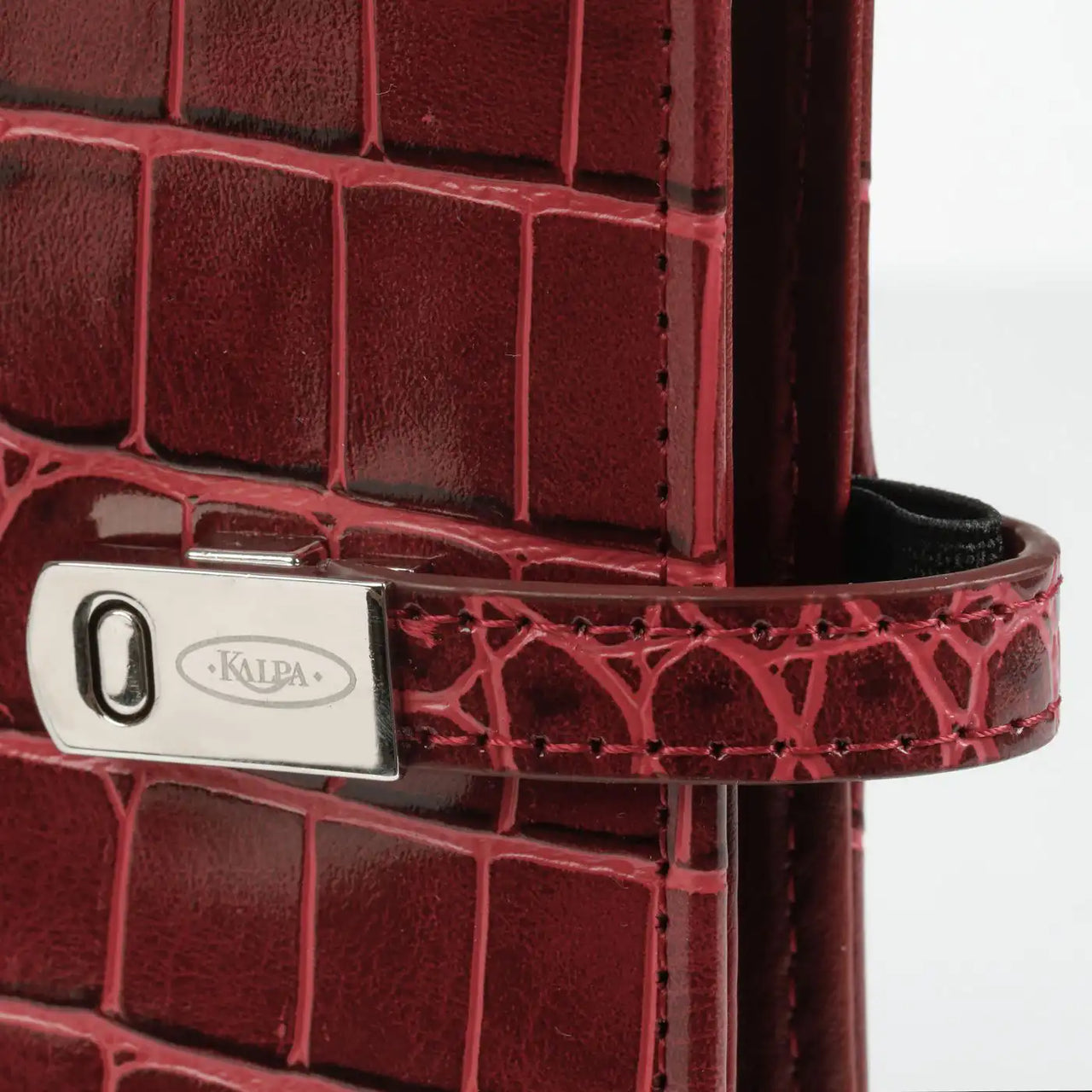 1311-08 Hervulbare Pocket Ringband Croco Bourgondië afdrukken
