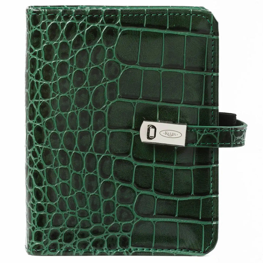 1311-09 Hervulbare Pocket Ringband Organizer Croco Bosgroen
