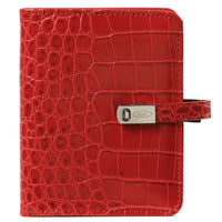 1311-11 Hervulbare Pocket Ringband Planner Organizer Croco Rood