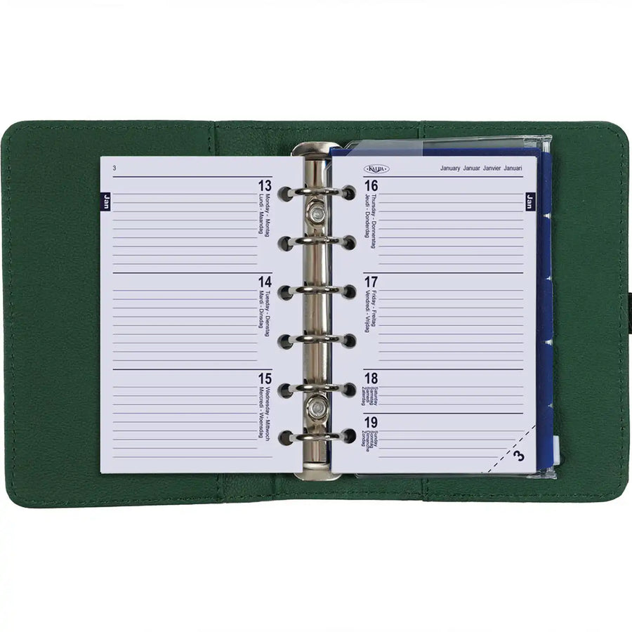 1311-19 6 Ring Planner Forest Green