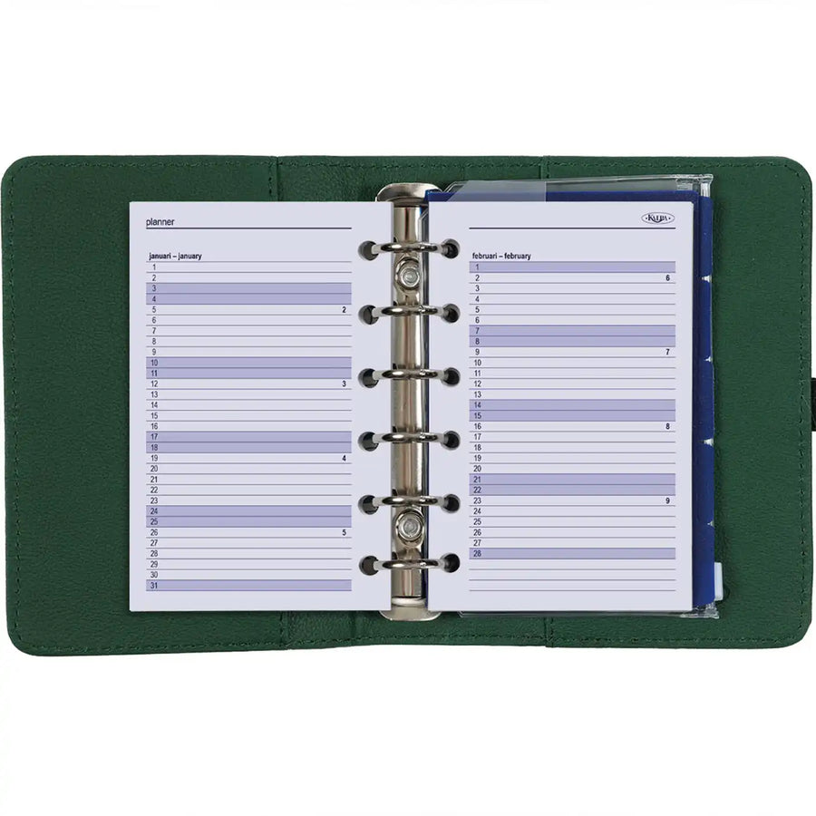 1311-19 6 Ring Planner Forest Green