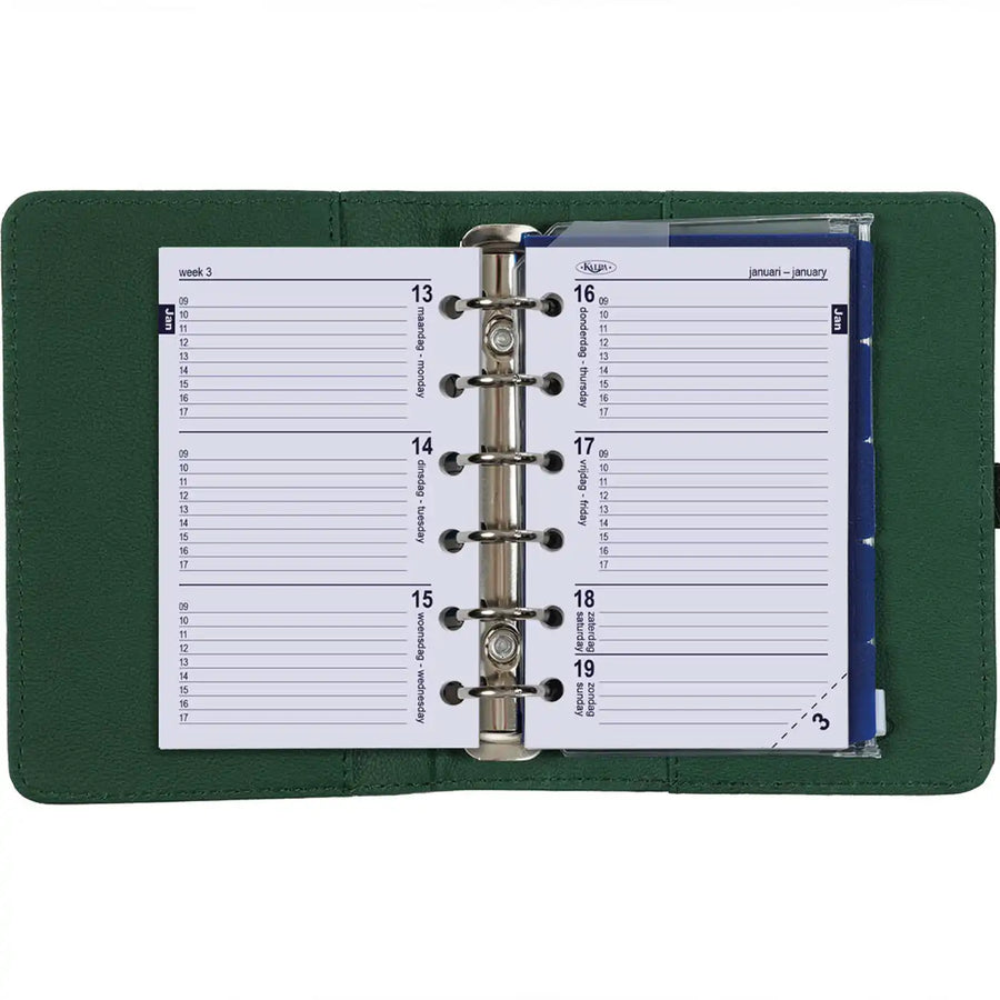 1311-19 6 Ring Planner Forest Green