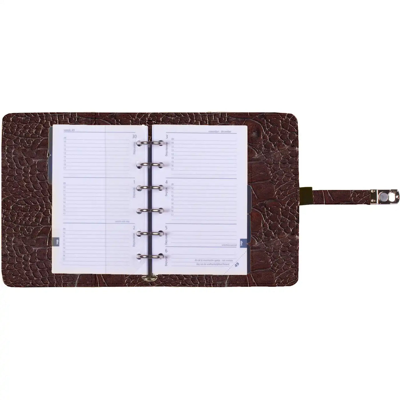 1311-53 Tasche Terminplaner Agenda Croco Bordeaux