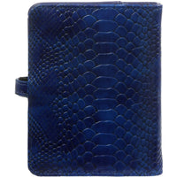 1311-75 Nachfullbarer Mini Ringbuch Croco Indigo