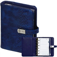 1311-75 Nachfullbarer Mini Ringbuch Croco Indigo