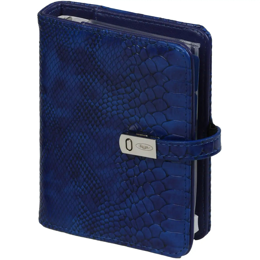 1311-75 Nachfullbarer Mini Ringbuch Croco Indigo
