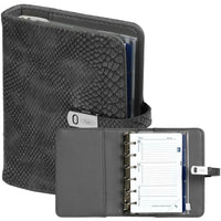 1311-76 Pocket Ring 6 Binder Organizer Croco Grey