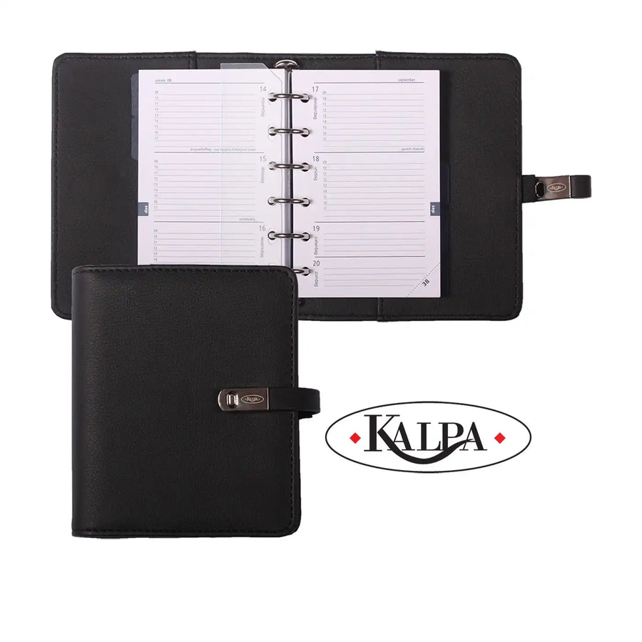 1311-95 Hervulbare Pocket Agenda Graan zwart