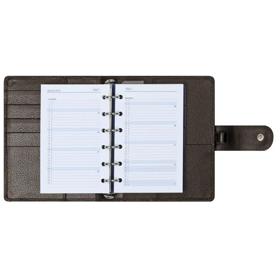 1311-Kb Refillable Pocket Agenda Planner Keta Dark Brown