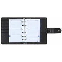 1311-Kz Refillable Pocket Planner Organizer Black Leather