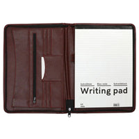 2400-69 A4 Alpstein Writing Folder met Zip Bourgondië