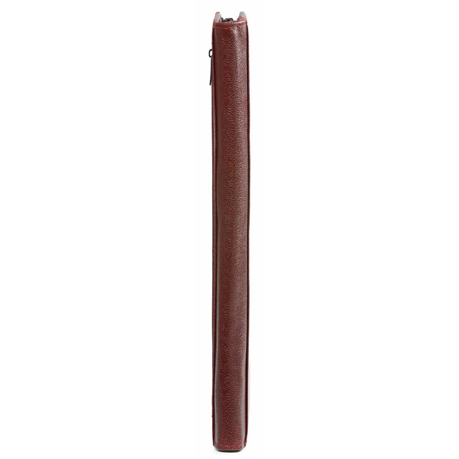2400-69 A4 Alpstein Writing Folder met Zip Bourgondië