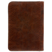 2500-74 A5 Schrijfmap met ritssluiting croco bruin