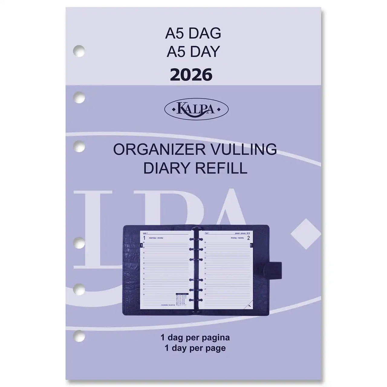 6201-26 210 x 144 mm A5 Planner Vulling 2026 NL EN