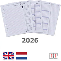 6201-26 210 x 144 mm A5 Planner Vulling 2026 NL EN