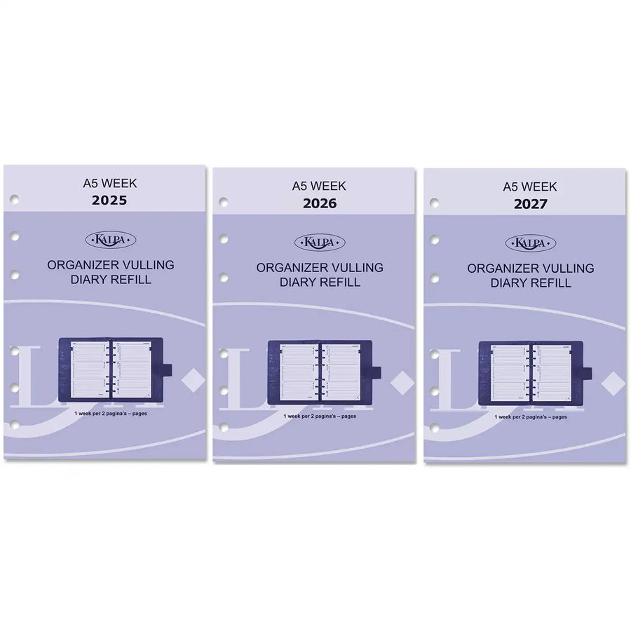 6207-25-26-27 210 x 144 mm A5 Organizer Papier NL EN 2026 2027