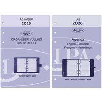 6207-25-26 210 x 144 mm A5 Agenda Füllpapier NL EN 2026