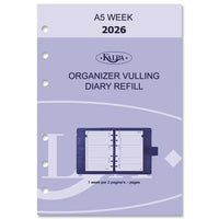 6207-26 210 x 144 mm A5 Agenda Organizer Nachfüllungen NL EN 2026