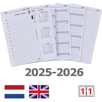 6211-25-26 170 x 95 mm Personal Planer fügt täglich ein NL EN 2026