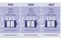 6216-25-26-27 170 x 95 mm Personal Papel de recarga del planificador de la agenda en de FR 2026 2027
