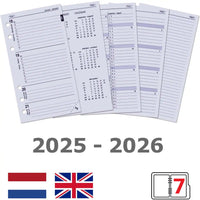 6217-25-26 170 x 95 mm Personal 6 Ringagenda Binder Nachfüllungen wöchentlich NL EN -26