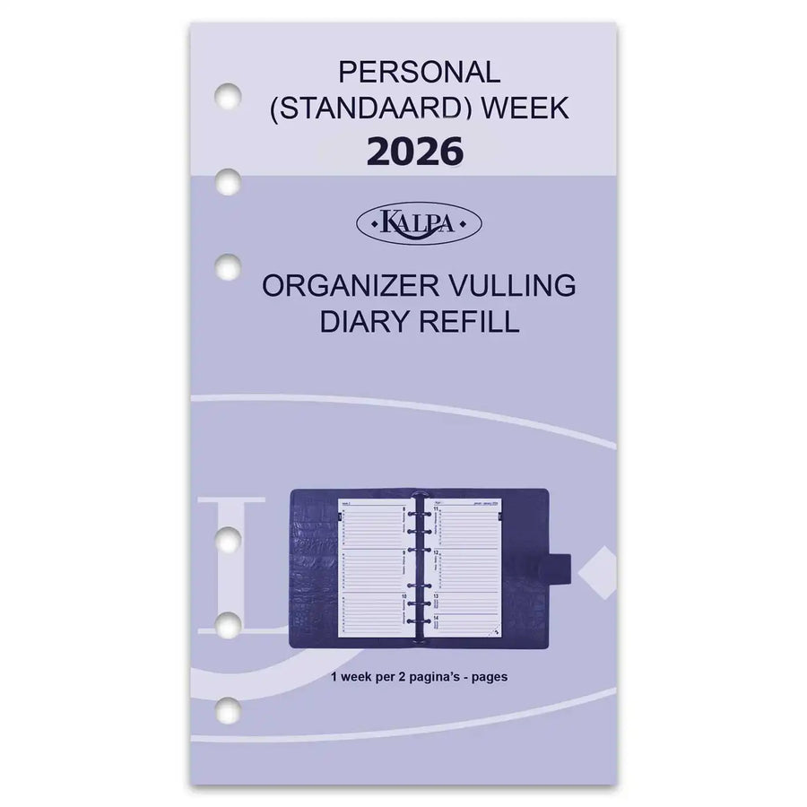 6217-26 170 x 95 mm Personal Agenda Binder Nachfüllwoche NL EN 2026