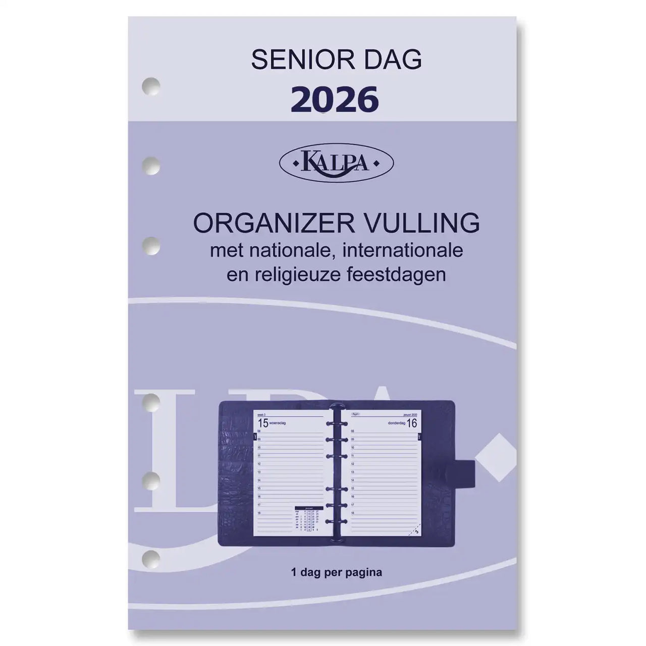 6221-26 150 x 95 mm Senior Agenda Bindemittel täglich nachfüllt NL 2026