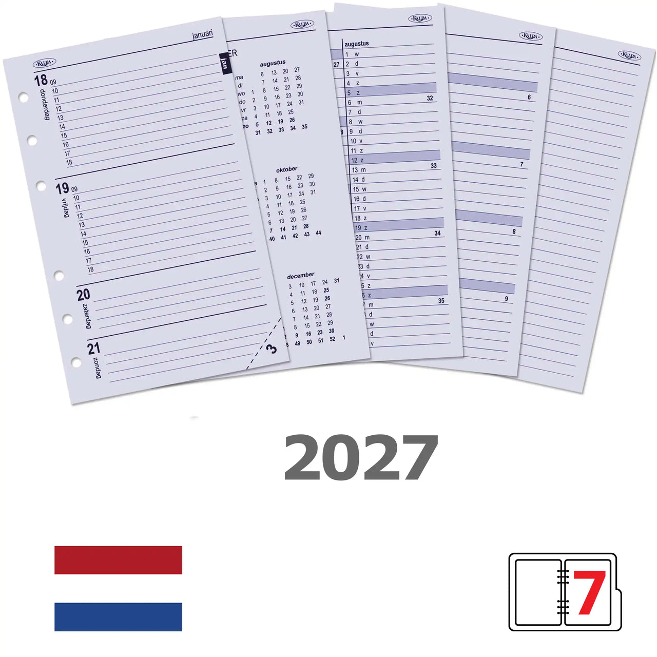 6227-26 150 x 95 mm Senior El planificador de la agenda rellena semanalmente NL 2026