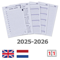 6231-25-26 125 x 80 mm Tasche Organizer Nachfüllpack 2026 NL EN